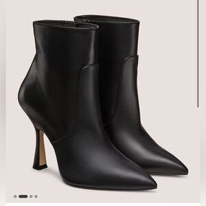 Stuart Weitzman Black Leather Booties